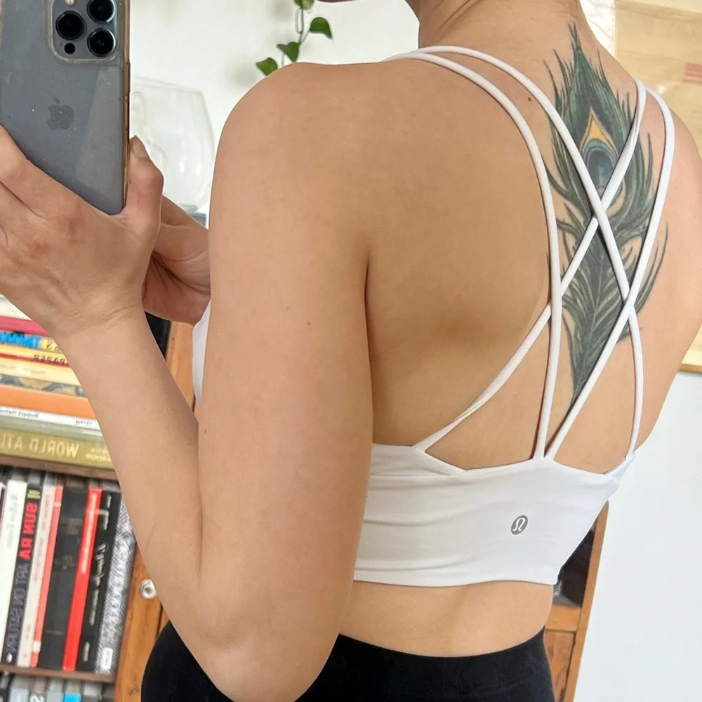 Lululemon White Sports Bra - Picture 2 of 4